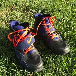 2012 Black Orange And Blue Nike Air Max Training